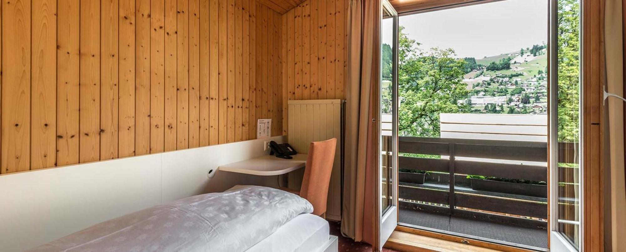 Eenpersoonskamer met Uitzicht op de Bergen