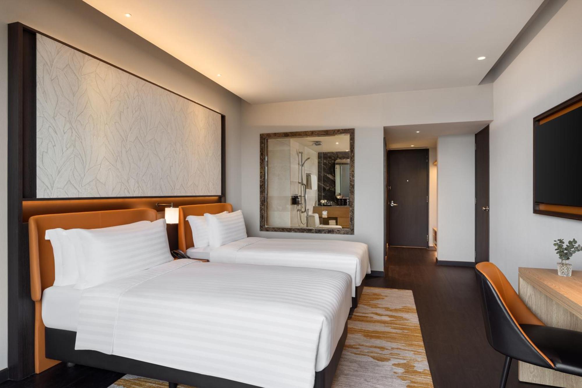 Deluxe Zweibettzimmer mit Stadtblick