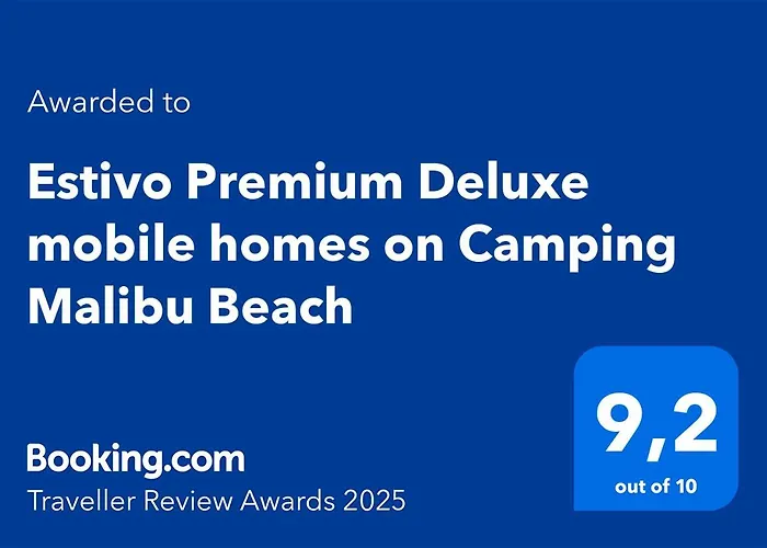 Zeltplatz: Estivo Premium Deluxe Mobile Homes On Camping Malibu Beach